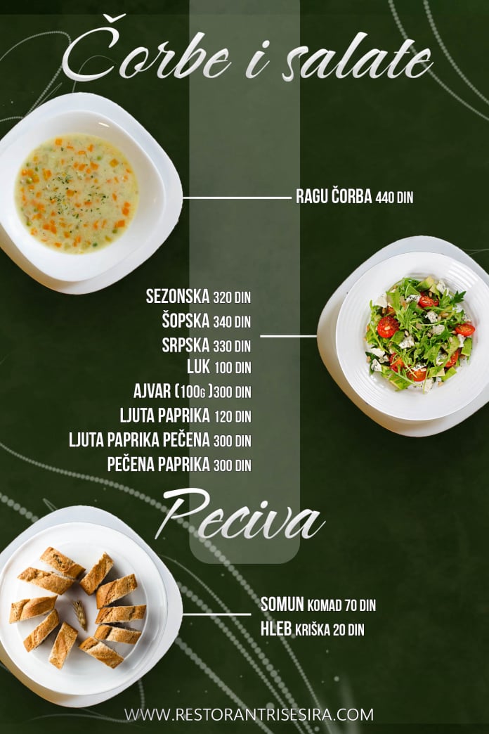 Čorbe Salate Peciva